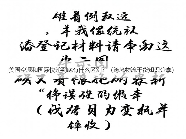 美国空派和国际快递到底有什么区别?(跨境物流干货知识分享)(图2) 美国空派和国际快递到底有什么区别?(跨境物流干货知识分享)(图2)