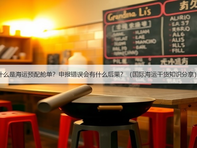 什么是海运预配舱单?申报错误会有什么后果?(国际海运干货知识分享)(图1) 什么是海运预配舱单?申报错误会有什么后果?(国际海运干货知识分享)(图1)