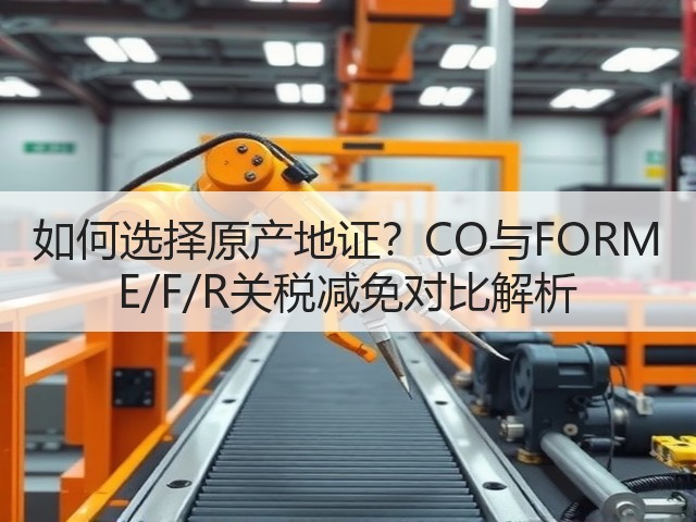 如何选择原产地证?CO与FORM E/F/R关税减免对比解析(图3) 如何选择原产地证?CO与FORM E/F/R关税减免对比解析(图3)