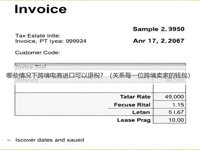 哪些情况下跨境电商进口可以退税？（关系每一位跨境卖家的钱包）(图1)