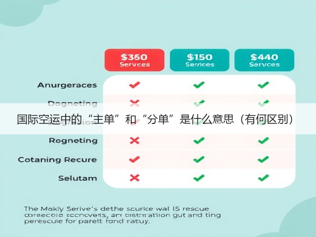 国际空运中的“主单”和“分单”是什么意思(有何区别)(图1) 国际空运中的“主单”和“分单”是什么意思(有何区别)(图1)