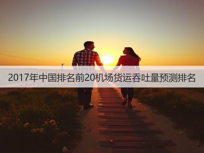 2017年中国排名前20机场货运吞吐量预测排名
