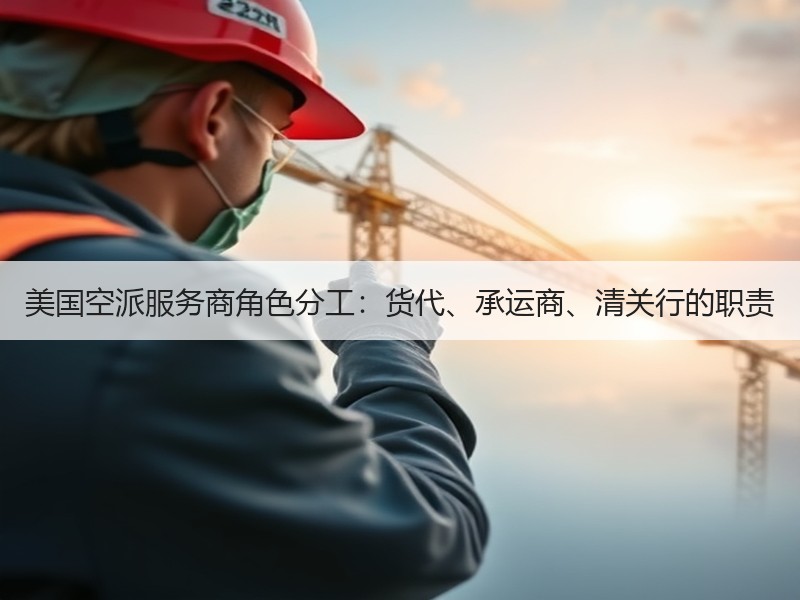美国空派服务商角色分工：货代、承运商、清关行的职责