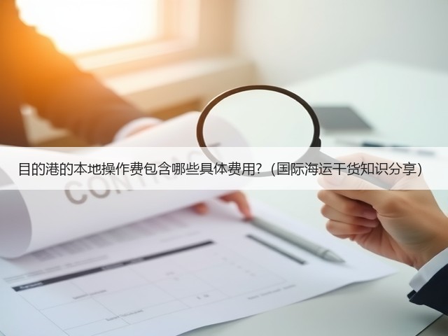 目的港的本地操作费包含哪些具体费用?(国际海运干货知识分享)(图1) 目的港的本地操作费包含哪些具体费用?(国际海运干货知识分享)(图1)