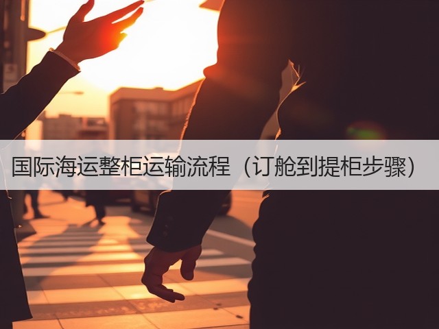 国际海运整柜运输流程(订舱到提柜步骤)(图3) 国际海运整柜运输流程(订舱到提柜步骤)(图3)