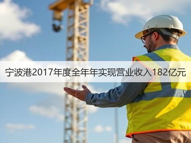 宁波港2017年度全年年实现营业收入182亿元(图1) 宁波港2017年度全年年实现营业收入182亿元(图1)