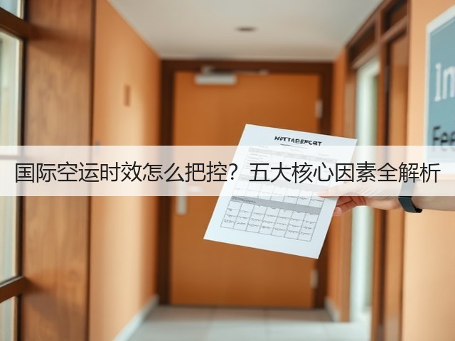 国际空运时效怎么把控？五大核心因素全解析(图2)