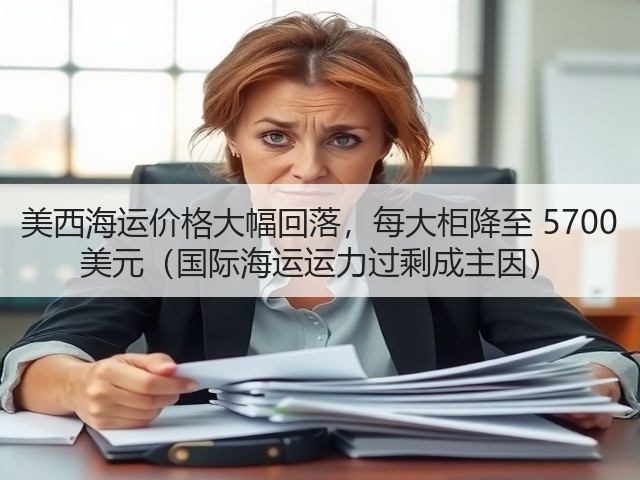 美西海运价格大幅回落,每大柜降至 5700 美元(国际海运运力过剩成主因)(图3) 美西海运价格大幅回落,每大柜降至 5700 美元(国际海运运力过剩成主因)(图3)