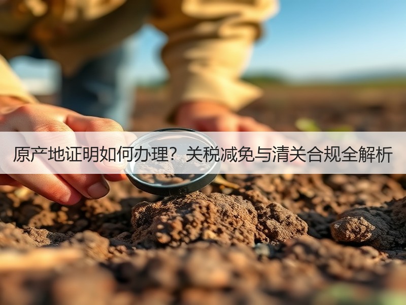 原产地证明如何办理?关税减免与清关合规全解析 原产地证明如何办理?关税减免与清关合规全解析