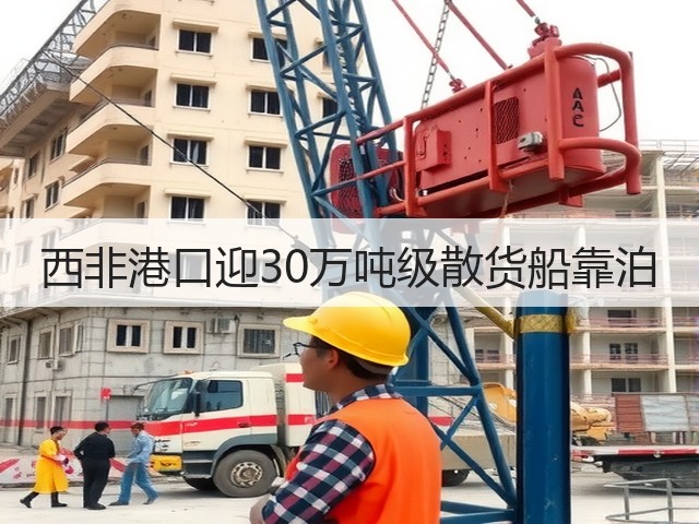 西非港口迎30万吨级散货船靠泊(图1) 西非港口迎30万吨级散货船靠泊(图1)