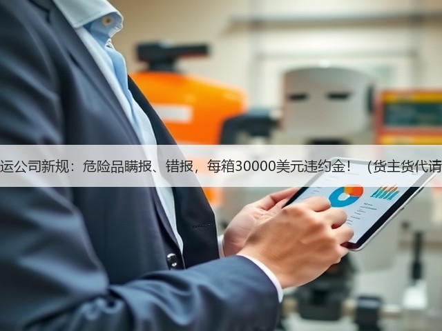 国际海运公司新规:危险品瞒报、错报,每箱30000美元违约金!(货主货代请注意)(图1) 国际海运公司新规:危险品瞒报、错报,每箱30000美元违约金!(货主货代请注意)(图1)