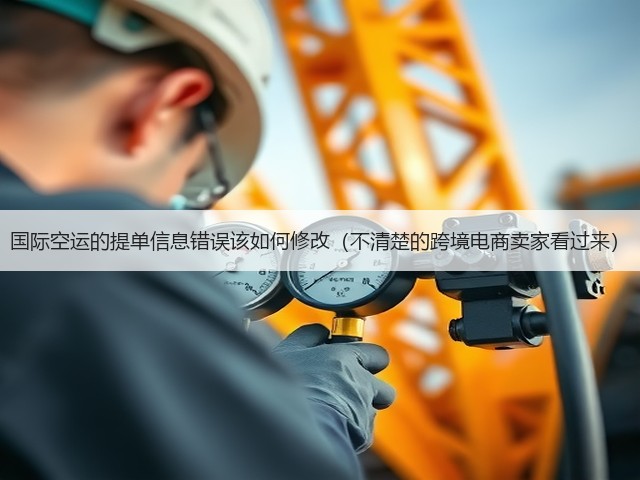 国际空运的提单信息错误该如何修改(不清楚的跨境电商卖家看过来)(图2) 国际空运的提单信息错误该如何修改(不清楚的跨境电商卖家看过来)(图2)