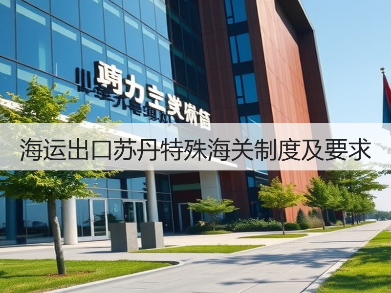 海运出口苏丹特殊海关制度及要求