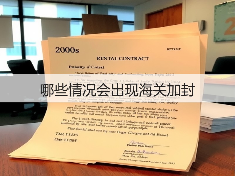 哪些情况会出现海关加封