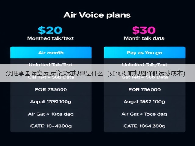 淡旺季国际空运运价波动规律是什么(如何提前规划降低运费成本)(图2) 淡旺季国际空运运价波动规律是什么(如何提前规划降低运费成本)(图2)