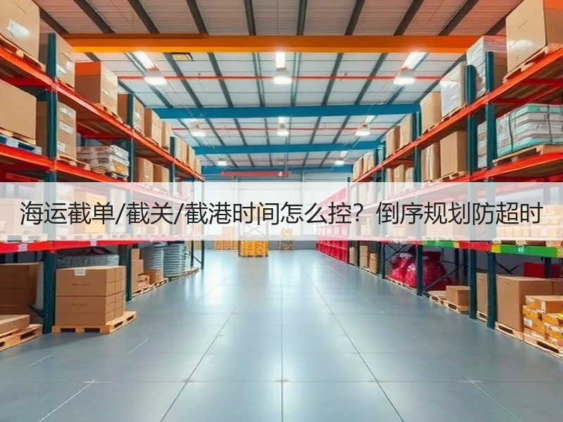 海运截单/截关/截港时间怎么控?倒序规划防超时 海运截单/截关/截港时间怎么控?倒序规划防超时