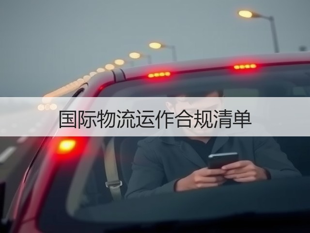 国际物流运作合规清单(图2)