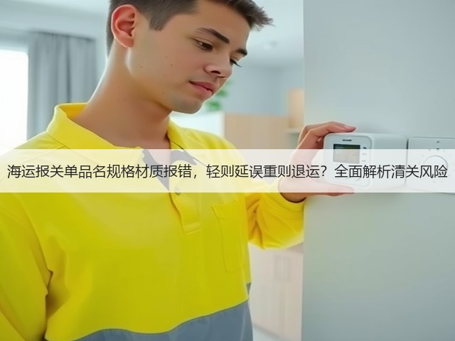 海运报关单品名规格材质报错,轻则延误重则退运?全面解析清关风险(图3) 海运报关单品名规格材质报错,轻则延误重则退运?全面解析清关风险(图3)