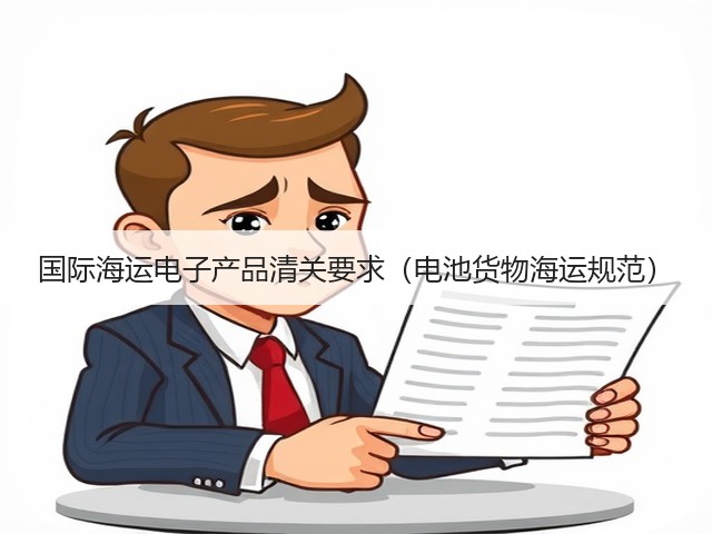 国际海运电子产品清关要求(电池货物海运规范)(图2) 国际海运电子产品清关要求(电池货物海运规范)(图2)