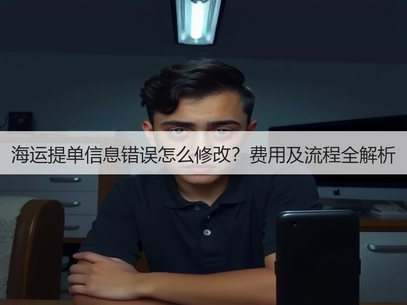 海运提单信息错误怎么修改？费用及流程全解析