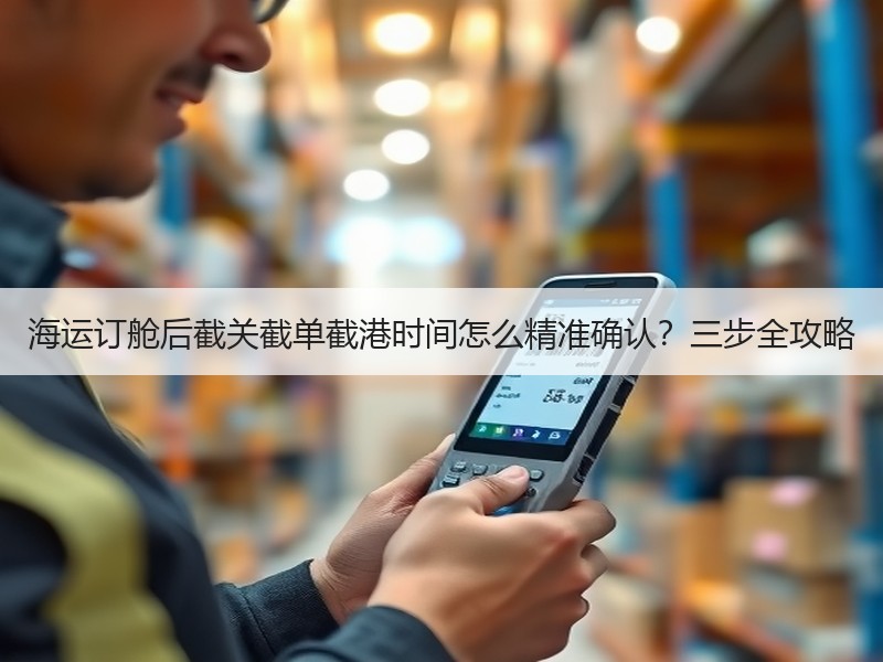 海运订舱后截关截单截港时间怎么精准确认？三步全攻略