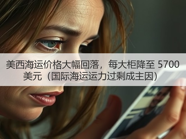 美西海运价格大幅回落,每大柜降至 5700 美元(国际海运运力过剩成主因)(图2) 美西海运价格大幅回落,每大柜降至 5700 美元(国际海运运力过剩成主因)(图2)