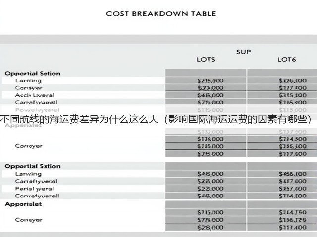 不同航线的海运费差异为什么这么大(影响国际海运运费的因素有哪些)(图1) 不同航线的海运费差异为什么这么大(影响国际海运运费的因素有哪些)(图1)