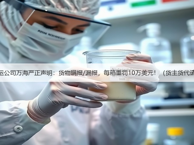 国际海运公司万海严正声明:货物瞒报/漏报,每箱重罚10万美元!(货主货代请注意)(图1) 国际海运公司万海严正声明:货物瞒报/漏报,每箱重罚10万美元!(货主货代请注意)(图1)