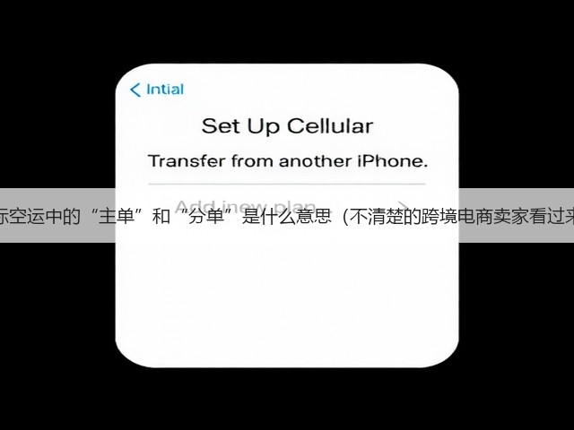 国际空运中的“主单”和“分单”是什么意思(不清楚的跨境电商卖家看过来)(图2) 国际空运中的“主单”和“分单”是什么意思(不清楚的跨境电商卖家看过来)(图2)