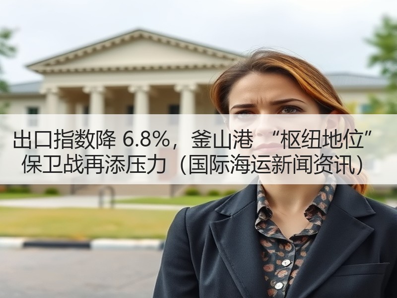 出口指数降 6.8%,釜山港 “枢纽地位” 保卫战再添压力(国际海运新闻资讯) 出口指数降 6.8%,釜山港 “枢纽地位” 保卫战再添压力(国际海运新闻资讯)
