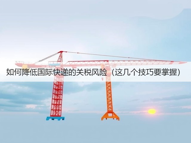 如何降低国际快递的关税风险（这几个技巧要掌握）(图2)