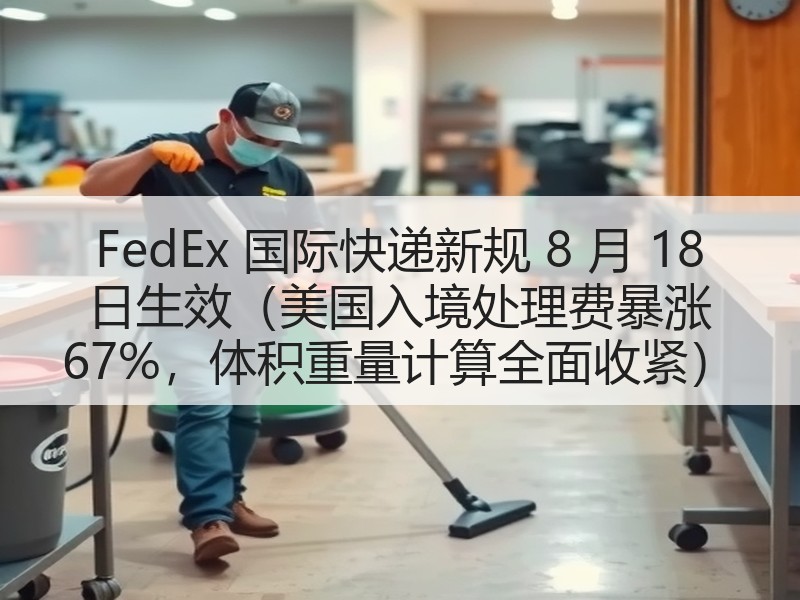 FedEx 国际快递新规 8 月 18 日生效（美国入境处理费暴涨 67%，体积重量计算全面收紧）