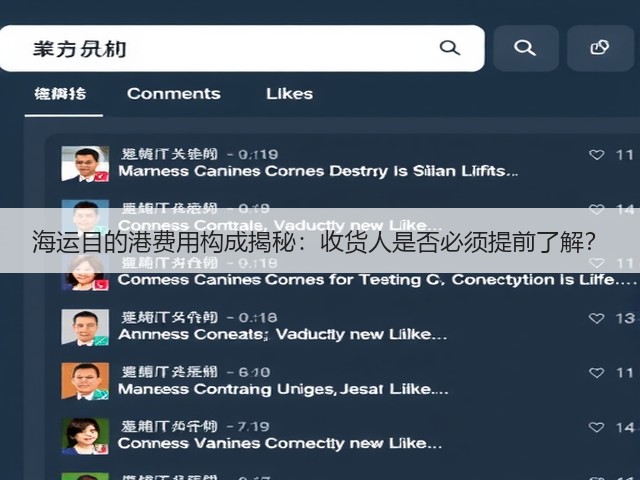 海运目的港费用构成揭秘:收货人是否必须提前了解?(图2) 海运目的港费用构成揭秘:收货人是否必须提前了解?(图2)