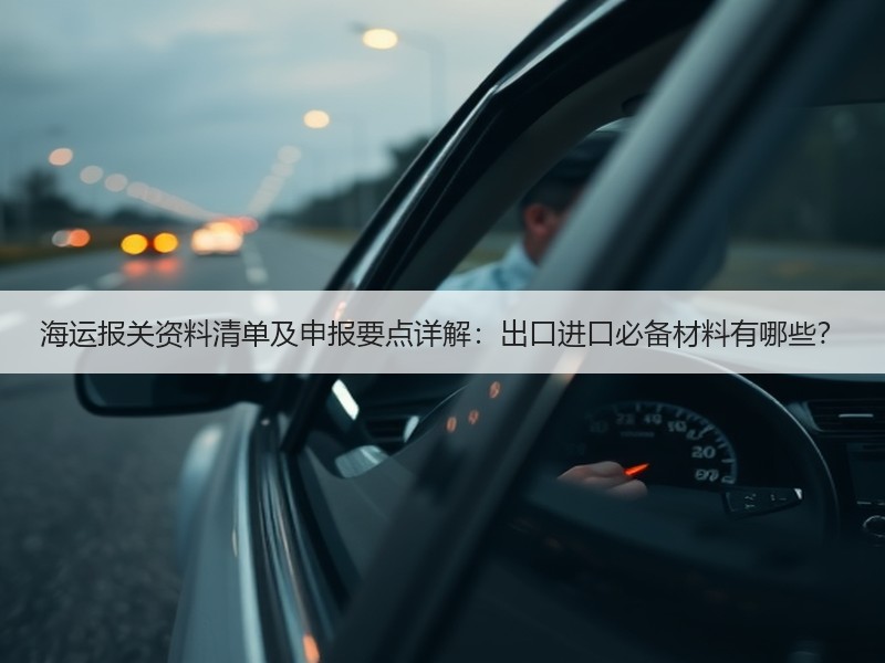 海运报关资料清单及申报要点详解：出口进口必备材料有哪些？