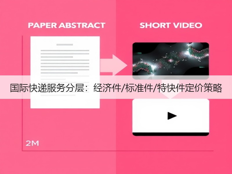 国际快递服务分层：经济件/标准件/特快件定价策略