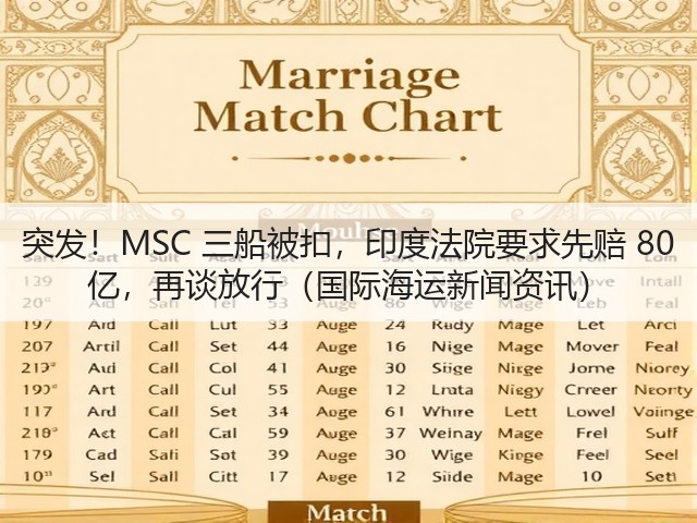 突发!MSC 三船被扣,印度法院要求先赔 80 亿,再谈放行(国际海运新闻资讯)(图2) 突发!MSC 三船被扣,印度法院要求先赔 80 亿,再谈放行(国际海运新闻资讯)(图2)
