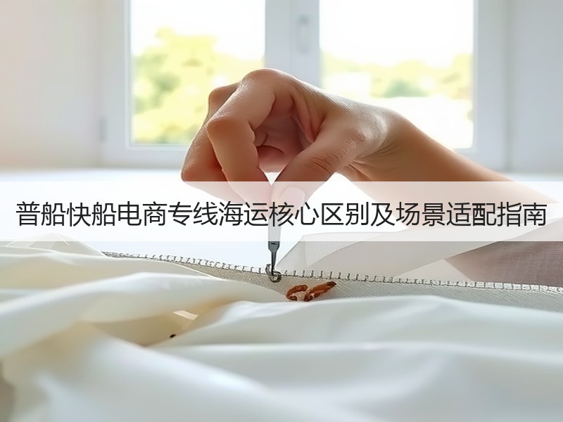 普船快船电商专线海运核心区别及场景适配指南