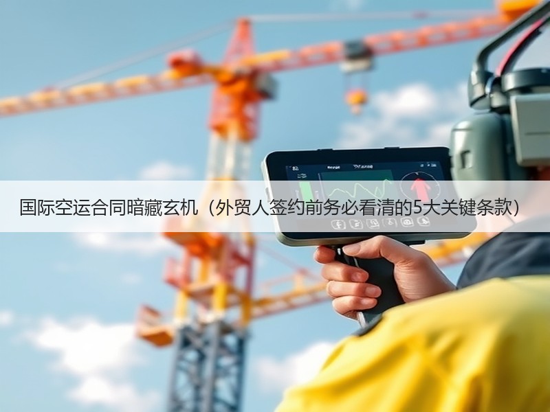 国际空运合同暗藏玄机(外贸人签约前务必看清的5大关键条款) 国际空运合同暗藏玄机(外贸人签约前务必看清的5大关键条款)
