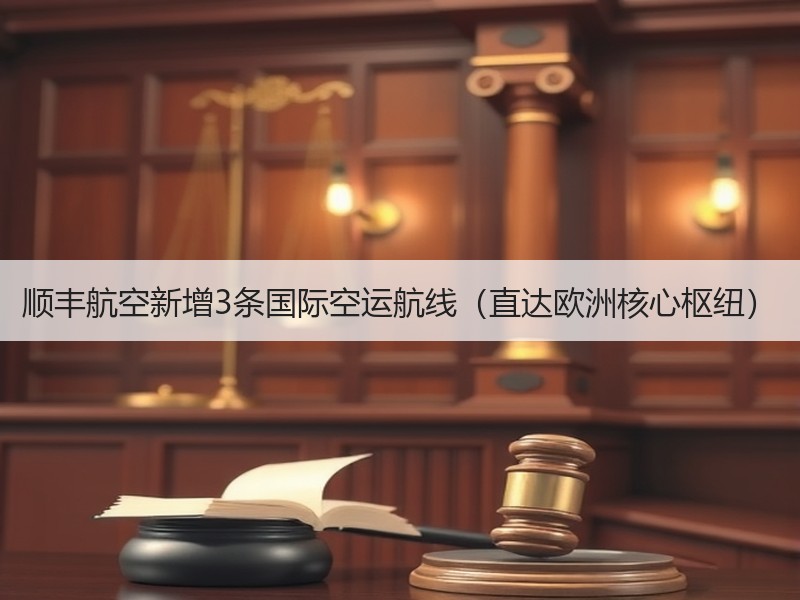 顺丰航空新增3条国际空运航线(直达欧洲核心枢纽) 顺丰航空新增3条国际空运航线(直达欧洲核心枢纽)