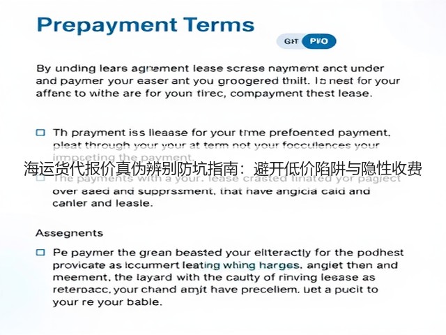 海运货代报价真伪辨别防坑指南:避开低价陷阱与隐性收费(图1) 海运货代报价真伪辨别防坑指南:避开低价陷阱与隐性收费(图1)