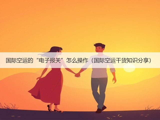 国际空运的“电子报关”怎么操作(国际空运干货知识分享)(图1) 国际空运的“电子报关”怎么操作(国际空运干货知识分享)(图1)