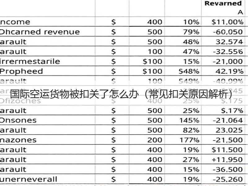 国际空运货物被扣关了怎么办（常见扣关原因解析）