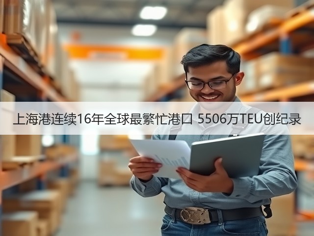 上海港连续16年全球最繁忙港口 5506万TEU创纪录(图1) 上海港连续16年全球最繁忙港口 5506万TEU创纪录(图1)