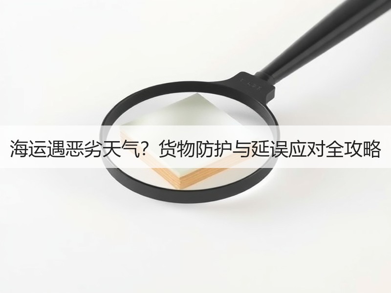 海运遇恶劣天气?货物防护与延误应对全攻略 海运遇恶劣天气?货物防护与延误应对全攻略