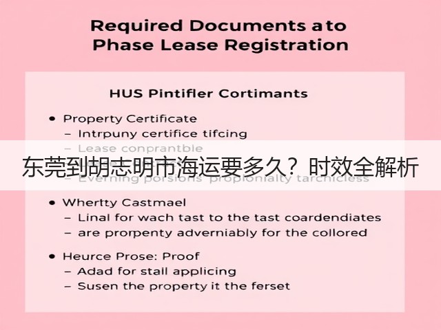 东莞到胡志明市海运要多久?时效全解析(图1) 东莞到胡志明市海运要多久?时效全解析(图1)