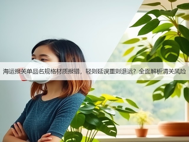 海运报关单品名规格材质报错,轻则延误重则退运?全面解析清关风险(图1) 海运报关单品名规格材质报错,轻则延误重则退运?全面解析清关风险(图1)