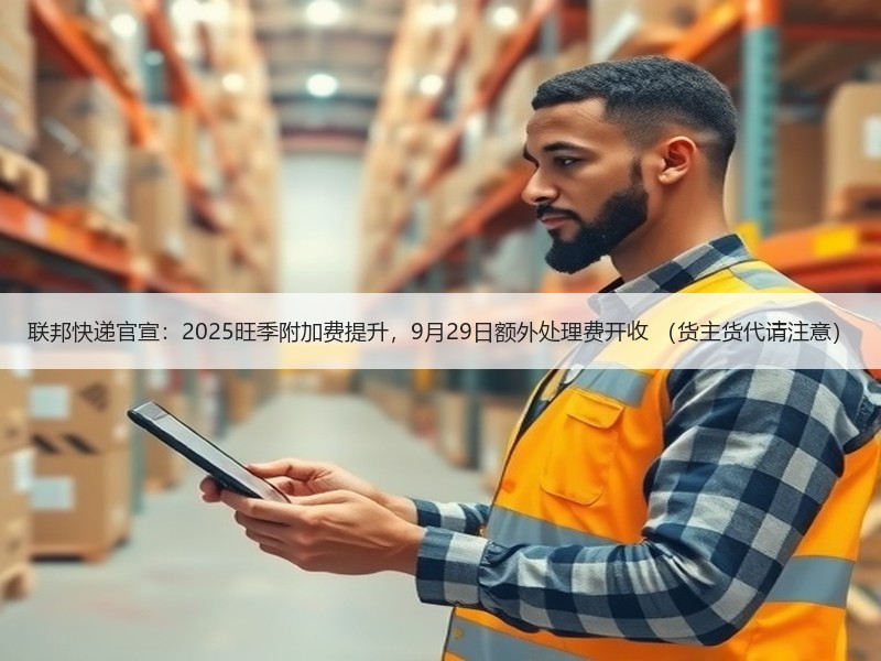 联邦快递官宣：2025旺季附加费提升，9月29日额外处理费开收 （货主货代请注意）