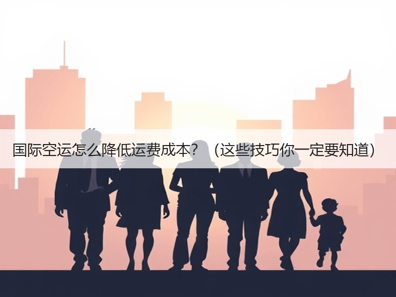 国际空运怎么降低运费成本？（这些技巧你一定要知道）