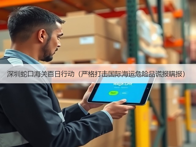 深圳蛇口海关百日行动（严格打击国际海运危险品谎报瞒报）(图1)