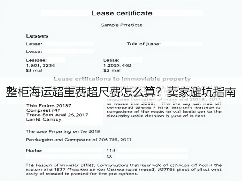 整柜海运超重费超尺费怎么算？卖家避坑指南
